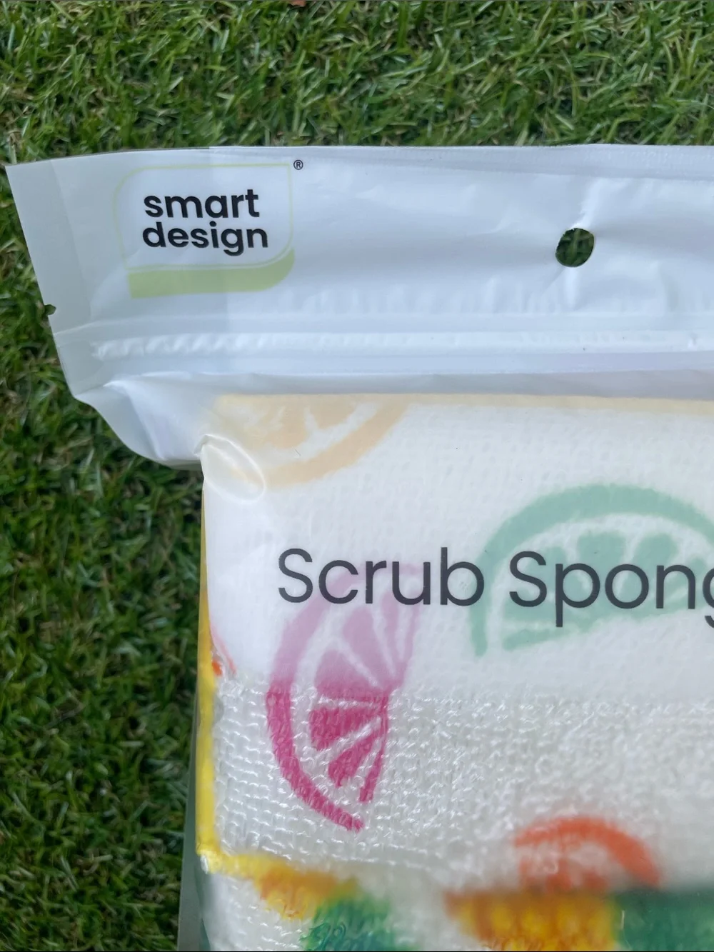 Smart Design Pineapple & Avocado Scrub Sponge Set - White & Yellow